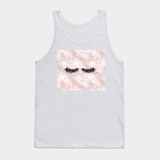 Pink marble rose gold lashes Tank Top